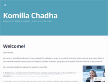Tablet Screenshot of komillachadha.com